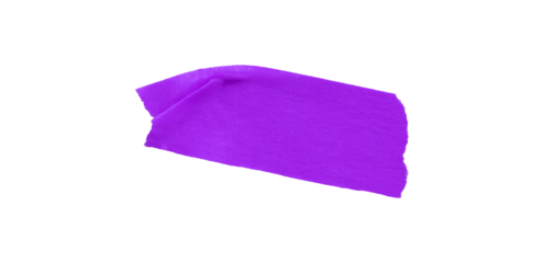 Purple masking tape, plastic scotch tape on a transparent background.