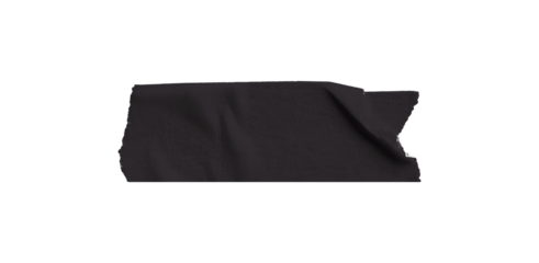 Black masking tape, plastic scotch on a transparent background.