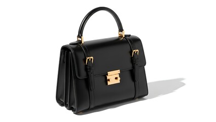 black leather briefcase