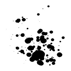 Hand drawn black Black ink brush strokes for grunge backgrounds