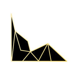 gold and black corners of the polygon
