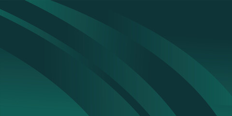 Modern simple dark green and black abstract background for wide banner. Luxury dark green background with overlap 3D layer