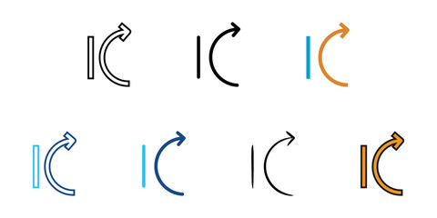 Fototapeta premium Bounce icon set multiple style vector collection. Editable Stroke 