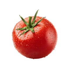Vibrant Single Red Tomato Isolated on White Background for Professional Use