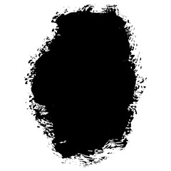 Hand drawn black ink brush strokes for grunge design backgrounds