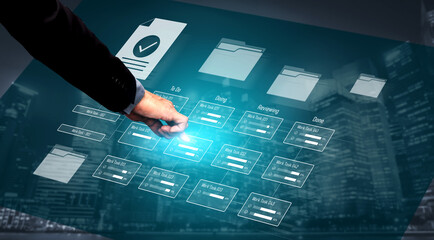 Task management workflow dashboard visualizing to-do lists, ongoing tasks, review status, and completed items to support productivity and project tracking Vouch
