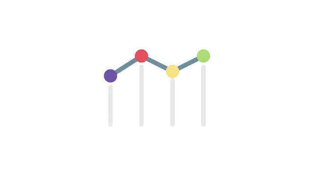A graph displaying three distinct colored dots representing different data points.