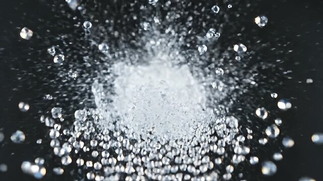 A clear glass sphere reflecting light and creating a starburst effect against a dark background, emphasizing clarity and optical properties