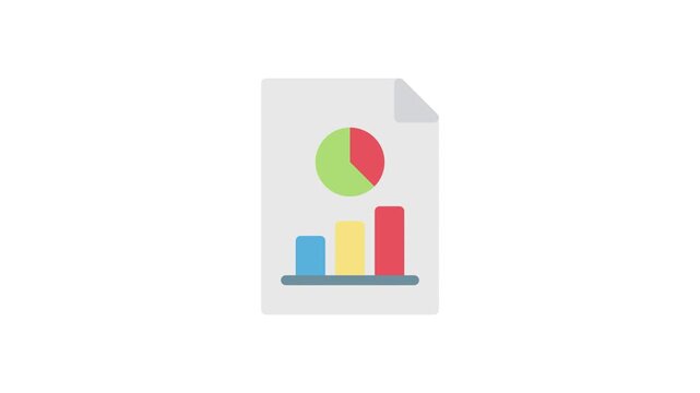 A file icon featuring a bar chart and a pie chart, representing data visualization elements.
