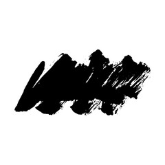 Hand drawn black ink brush strokes for grunge design use