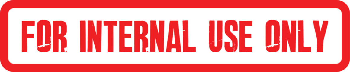 FOR INTERNAL USE ONLY Transparent image - Red Rectangular Stamp