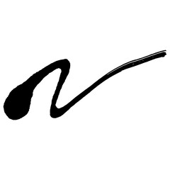 Hand drawn black ink brush strokes suitable for grunge designs