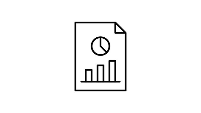 A file icon featuring a bar chart and a pie chart, representing data visualization elements.