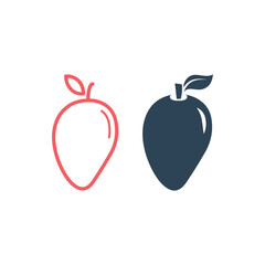 Mango icons set fruit logo template design illustration