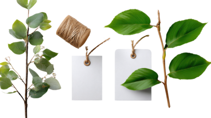 Eco-Friendly Elements: An array of eco-friendly elements, with natural materials. This image conveys a sense of organic design and environmental consciousness. 