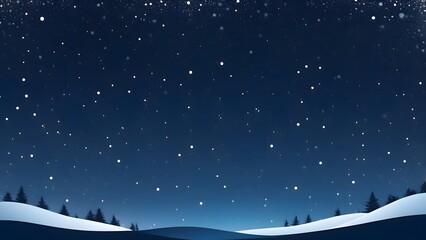 Naklejka premium Winter Night Sky