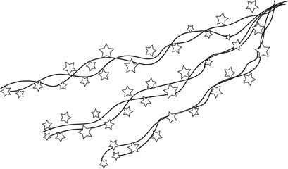 Abstract black and white sketch of tangled branches and delicate floral details