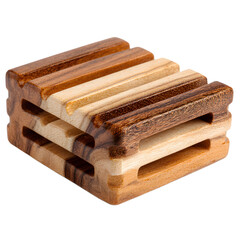 Elegant Wooden Soap Dish with Slotted Design for Stylish Bathroom Decor