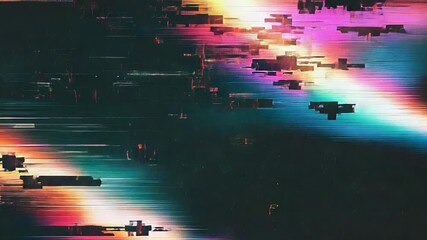 Colorful data glitch abstract texture background distortion - Powered by Adobe