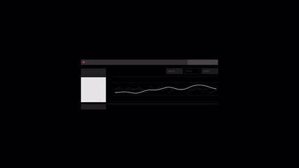 Abstract dark background with a glowing digital interface and waveform. - Powered by Adobe