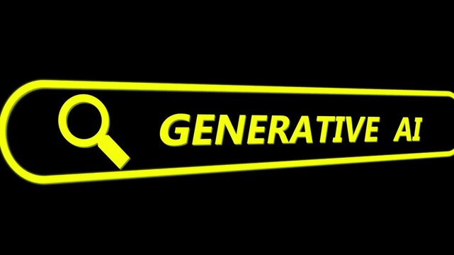 Searching generative AI on the internet visualized through a computer-screen macro, highlighting intelligent query processing and modern digital exploration workflows