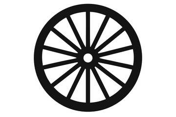 wagon wheel icon, wheel silhouette art © Silhouette Studio
