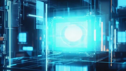 Circuit board processing digital data in server room - Powered by Adobe