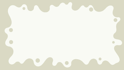 Creamy Splatter Vector Frame for Creative Design - Abstract Fluid Border Illustration