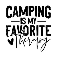 Camping Is My Favorite Therapy Svg