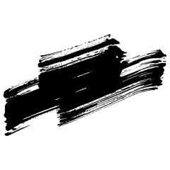 Fototapeta premium Hand drawn black brush strokes for grunge themed design use