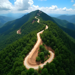 mountain road in the mountains