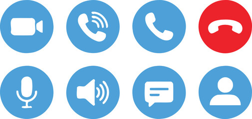 call, speaker, user, phone, including, microphone, communication, chat, title:, pending, style, color, pattern, visual, creative, stock, phone call, symbol, blue, red, white, technology, online, meeti