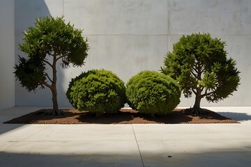 bonsai tree in front of a building