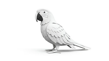 Fototapeta premium parrot on white background