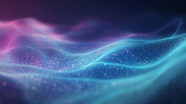 Digital wave particles creating abstract futuristic background