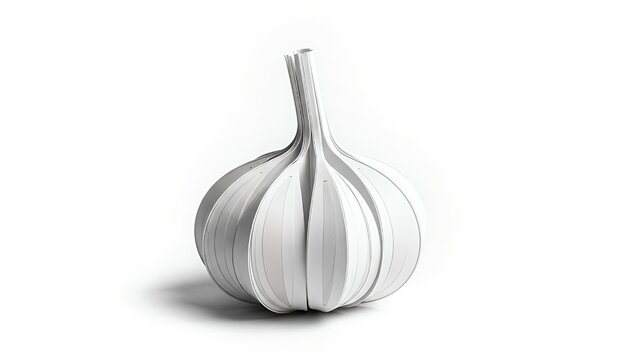 garlic isolated on white