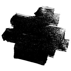 Hand drawn black ink brush strokes for grunge design backgrounds