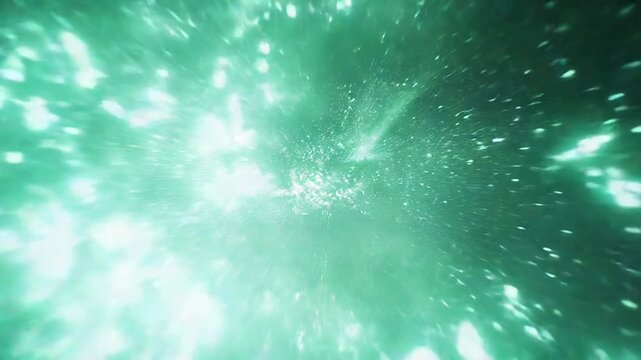 Traversing through a teal light speed hyperspace tunnel