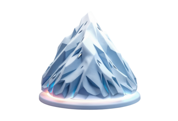 Stylized Ice Mountain with Luminous Base
