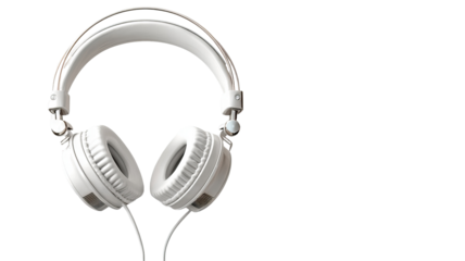 High quality wireless over ear headphones with comfortable design and immersive sound experience high resolution PNG isolated on transparent background perfect for cutout and digital design