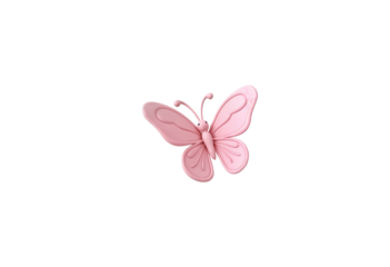 Delicate Pink Butterfly 3D Render