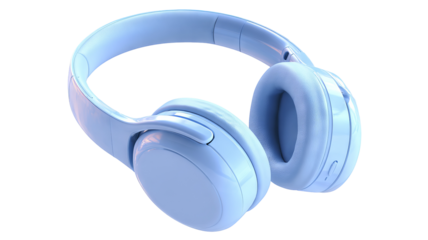 Noise reduction over ear headphones for students classroom learning headset student friendly study accessory high resolution PNG style with transparent background ideal for cutout designs