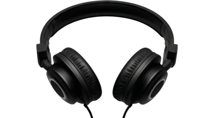 High quality wireless over ear headphones with comfortable design and immersive sound experience high resolution PNG isolated on transparent background perfect for cutout and digital design