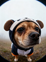 Reluctant Puppy Wearing Adorable Outfit