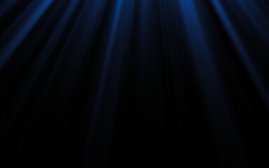 Dramatic Blue Light Rays Falling on Black Background