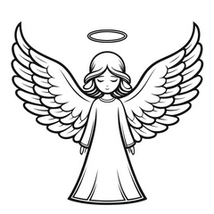 angel with wings and halo illustration