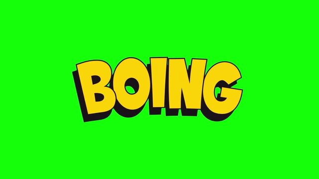 BOING &ndash; Comic Text Green Screen Animation