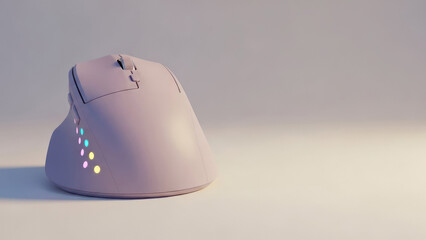 A small purple leather pouch with colorful dots on the side sitting on a surface