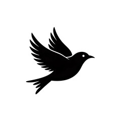 Obraz premium Artistic sketch of a flying bird with detailed wings and body isolated on transparent background