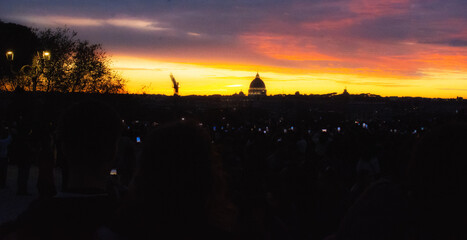 Roman Sunset from Pincio Hill